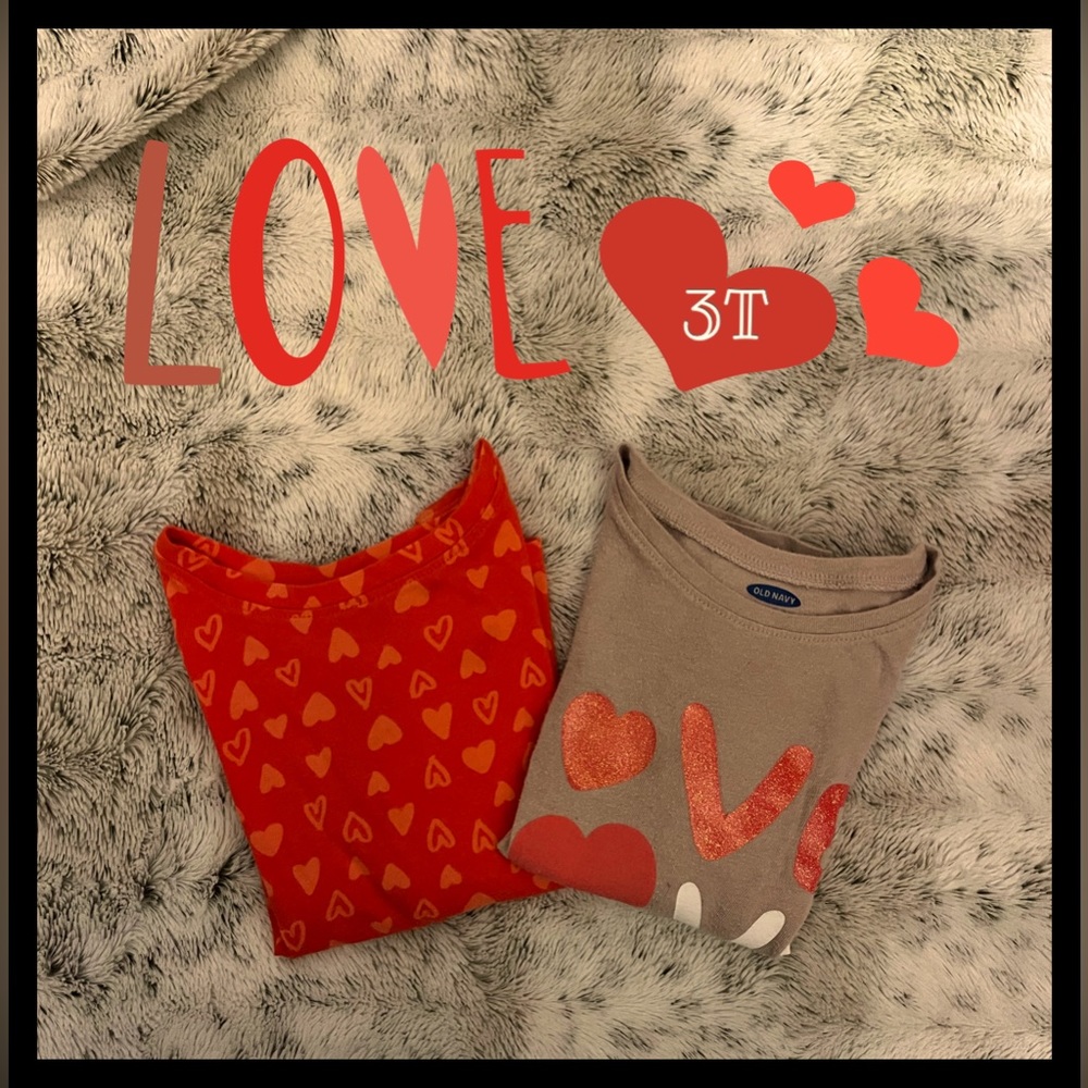 3T Valentines - Love LS tees